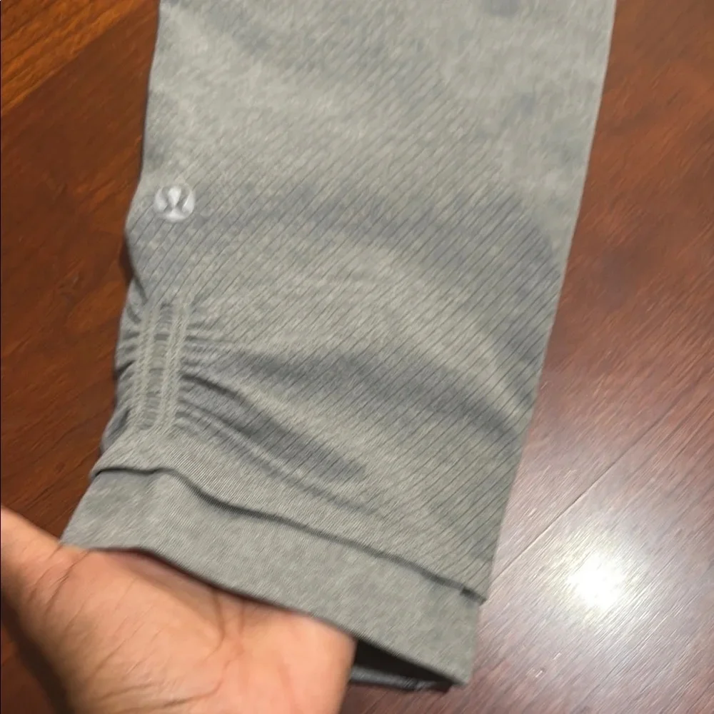 Lululemon Athletica Gray Leggings Soft knit awakening crop Taryn Toomey collect